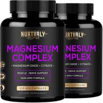 Suplemento NURTURLY Complexo de Magnésio 500 mg 240 Cápsulas Veganas Suplemento NURTURLY Complexo de Magnésio 500 mg 240 Cápsulas Veganas
