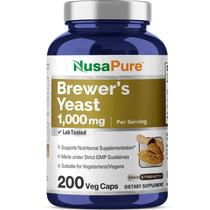 Suplemento Nusa Pure Brewer's Yeast 1000 mg 200 cápsulas