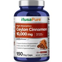Suplemento Nusa Pure Ceylon Canela 10.000 mg 150 cápsulas