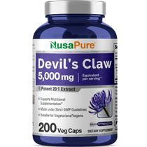 Suplemento Nusa Pure Devil's Claw 5000mg - 200 Cápsulas Vegetais