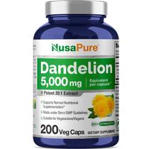Suplemento Nusa Pure Extrato de Raiz de Dente-de-Leão 5.000 mg 200 cápsulas