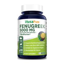 Suplemento Nusa Pure Fenugreek - 200 Cápsulas de 5000mg
