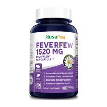 Suplemento Nusa Pure Feverfew Extract 4:1 1520 mg 200 cápsulas Suplemento Nusa Pure Feverfew Extract 4:1 1520 mg 200 cápsulas