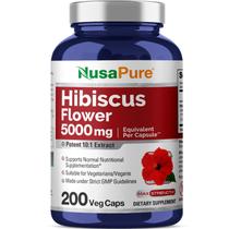 Suplemento Nusa Pure Hibiscus Flower - 5000mg - 200 Cápsulas Suplemento Nusa Pure Hibiscus Flower - 5000mg - 200 Cápsulas