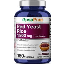 Suplemento Nusa Pure Levedura de Arroz Vermelho 1800mg - 180 Cápsulas