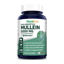 Suplemento Nusa Pure Mullein Leaf (cápsulas de 5000 mg, 150 unidades)