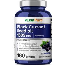 Suplemento Nusa Pure Óleo de Groselha Preta - 1605mg GLA 15% - 180 Cápsulas