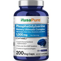 Suplemento Nusa Pure Phosphatidylserine - 1000mg - 200 Cápsulas para Memória