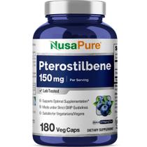 Suplemento Nusa Pure Pterostilbene 180 Cápsulas Vegetais - 150mg