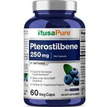 Suplemento Nusa Pure Pterostilbene 250 mg 60 cápsulas vegetais