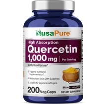 Suplemento Nusa Pure Quercetina 1000 mg 200 cápsulas vegetais