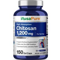 Suplemento Nusa Pure Quitosana 1200 mg 150 cápsulas com bioperina