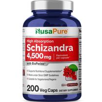 Suplemento Nusa Pure Schizandra - Extrato de Bagas 4500mg - 200 Cápsulas