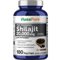 Suplemento Nusa Pure Shilajit 20.000 mg 180 cápsulas vegetais