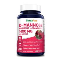 Suplemento NuSaPure D-Mannose Complex 1400 mg com hibisco e amora