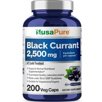 Suplemento NusaPure de Groselha Preta - 2500mg (Extrato 10:1) - 200 Cápsulas