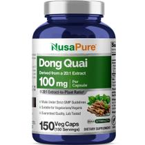 Suplemento NusaPure Dong Quai 100 mg 150 cápsulas vegetais Suplemento NusaPure Dong Quai 100 mg 150 cápsulas vegetais