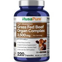 Suplemento NusaPure Grass Fed Beef Organ Complex 220 cápsulas Suplemento NusaPure Grass Fed Beef Organ Complex 220 cápsulas