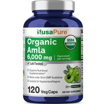 Suplemento NusaPure Organic Amla em cápsulas 600 mg 120 unidades