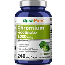 Suplemento NuSaPure Picolinato de Cromo 1000mcg 240 cápsulas