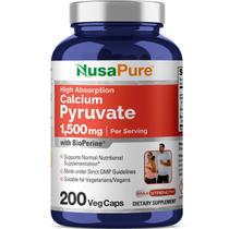 Suplemento NuSaPure Piruvato de Cálcio 1500mg - 200 Cápsulas