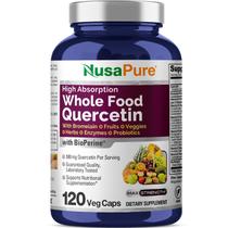 Suplemento NuSaPure Quercetina com Bromelaína 500mg - 120 Cápsulas