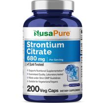 Suplemento NusaPure Strontium 680mg 200 cápsulas vegetarianas