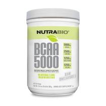 Suplemento NutraBio BCAA 5000 em pó para crescimento muscular 60 doses