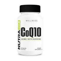 Suplemento NutraBio CoQ10 200mg com Bioperine 60 cápsulas