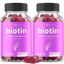Suplemento NutraChamps, gomas de biotina sem açúcar, 10.000 mcg, pacote com 2
