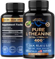 Suplemento NUTRAHARMONY L-Teanina 400 mg para alívio do estresse 120 cápsulas