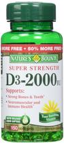 Suplemento nutricional Nature's Bounty D3 2000 IU 150 Cápsulas Gelatinosas