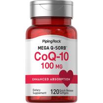 Suplemento nutricional Piping Rock CoQ10 100mg 120 Cápsulas Gelatinosas
