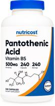 Suplemento Nutricost Ácido Pantotênico (Vitamina B5) 500 mg 240 cápsulas