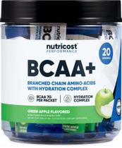Suplemento Nutricost BCAA+ Hydration Green Apple Flavor