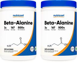 Suplemento Nutricost Beta Alanina 500g (2 pacotes de 1 kg) em pó
