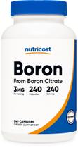 Suplemento Nutricost Boron 3mg 240 cápsulas vegetarianas