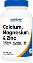 Suplemento Nutricost Cálcio, Magnésio e Zinco 1.415 mg 180 comprimidos Suplemento Nutricost Cálcio, Magnésio e Zinco 1.415 mg 180 comprimidos