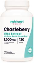 Suplemento Nutricost Chasteberry para mulheres 120 cápsulas Suplemento Nutricost Chasteberry para mulheres 120 cápsulas