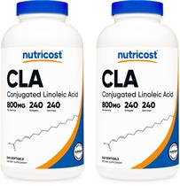 Suplemento Nutricost CLA (ácido linoléico conjugado) 2.400 mg