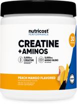 Suplemento Nutricost Creatine + Aminos 30 porções de pêssego e manga Suplemento Nutricost Creatine + Aminos 30 porções de pêssego e manga