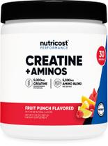 Suplemento Nutricost Creatine + Aminos 30 porções de ponche de frutas