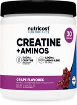 Suplemento Nutricost Creatine + Aminos 30 porções de sabor de uva