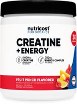 Suplemento Nutricost Creatine + Energy 30 porções de ponche de frutas Suplemento Nutricost Creatine + Energy 30 porções de ponche de frutas