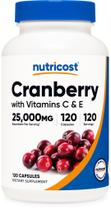 Suplemento Nutricost de Cranberry 25.000mg com Vitaminas C e E