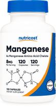 Suplemento Nutricost de Manganês Quelato - 8mg - 120 Cápsulas