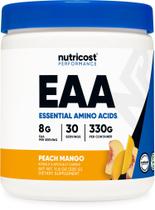 Suplemento Nutricost EAA em pó 30 porções com sabor de pêssego e manga Suplemento Nutricost EAA em pó 30 porções com sabor de pêssego e manga