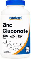 Suplemento Nutricost Gluconato de Zinco 50 mg 240 cápsulas Suplemento Nutricost Gluconato de Zinco 50 mg 240 cápsulas