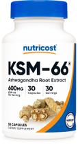 Suplemento Nutricost KSM-66 Extrato de raiz de Ashwagandha 600mg Suplemento Nutricost KSM-66 Extrato de raiz de Ashwagandha 600mg