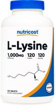 Suplemento Nutricost L-Lisina 1000 mg 120 comprimidos sem glúten Suplemento Nutricost L-Lisina 1000 mg 120 comprimidos sem glúten